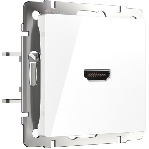 Розетка HDMI без рамки Werkel 1-м. белый глянцевый картинка
